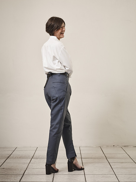 Formal Tee with Stand up Collar, Pleated Pant 5" Narrow Hemd Formal Tee with Stand up Collar, Pleated Pant 5" Narrow Hemd