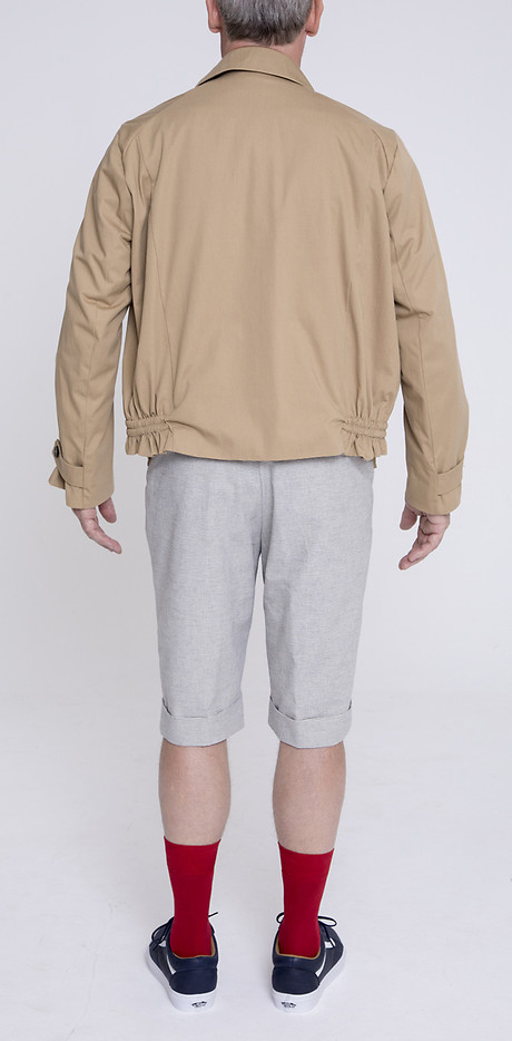 Double Breasted Blouson über Gatsby Narrow Hem Shorts Double Breasted Blouson über Gatsby Narrow Hem Shorts