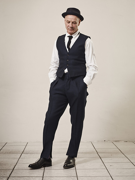 Waistcoat V-Neck, Shirt Ullrich, Knitted Tie, Pleated Pants 5" Narrow Hem Waistcoat V-Neck, Shirt Ullrich, Knitted Tie, Pleated Pants 5" Narrow Hem