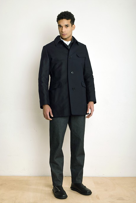 Slipon Coat, Overall, Plastron Shirt Slipon Coat, Overall, Plastron Shirt