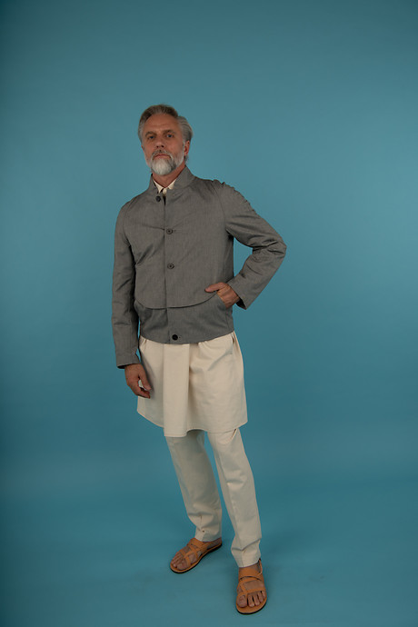 Crest Blouson Tunic Gatsby Narrow Hem Crest Blouson Tunic Gatsby Narrow Hem