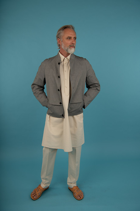Crest Blouson Tunic Gatsby Narrow Hem Crest Blouson Tunic Gatsby Narrow Hem