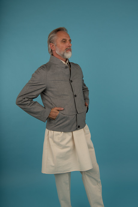 Crest Blouson Tunic Gatsby Narrow Hem Crest Blouson Tunic Gatsby Narrow Hem